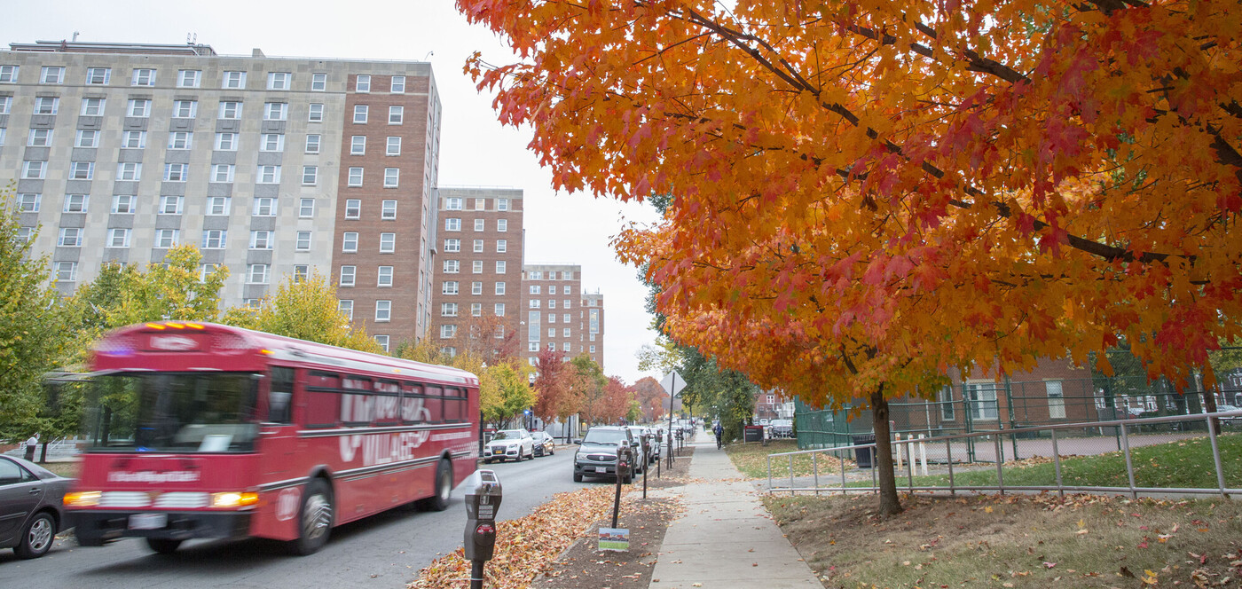 South Campus Residence Halls in the Fall